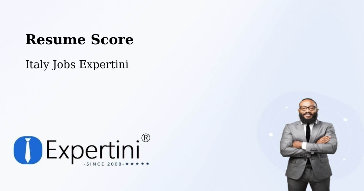 Resume Score & Job Description Match Tool – Formia - Italy Jobs Expertini